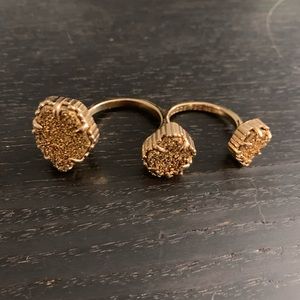 Kendra Scott ring - druzy rose gold quartz